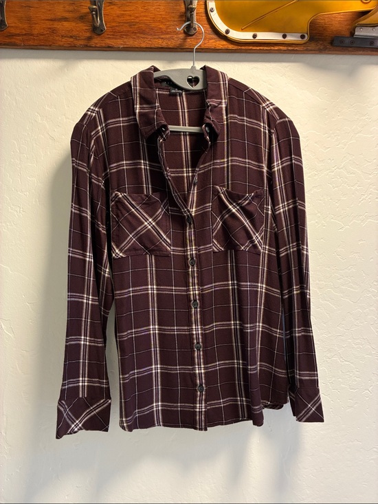 Sanctuary Tops - Sanctuary Plaid Button-Down Shirt - Size XS